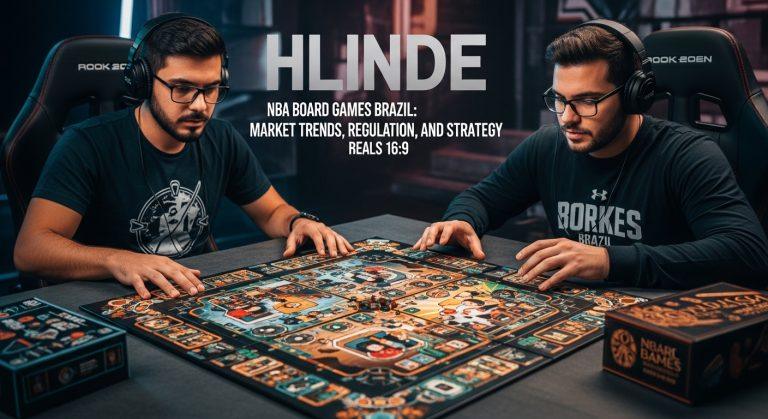 Brazilian board game cafe with NBA-themed titles on display