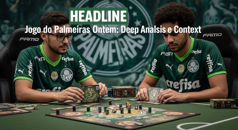 Brazilian board-game group discussing a Palmeiras-themed game with colorful pieces on a table.